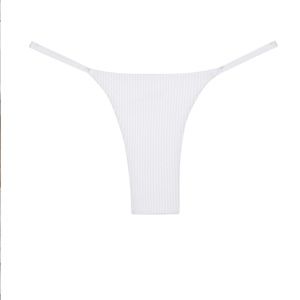 NWT Monday Swimwear Barbados Bottom White Sand Crinkle Sz M